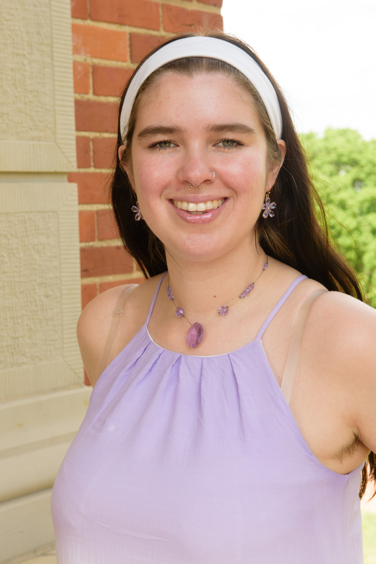 Natalia Tooley on front porch