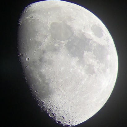 Dean Regas looking through the Mitchel Telescope